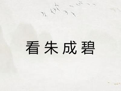 看朱成碧
