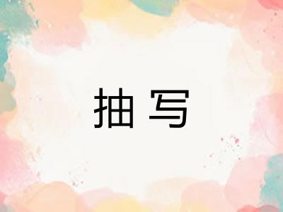 抽写