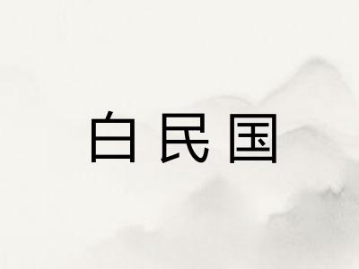 白民国
