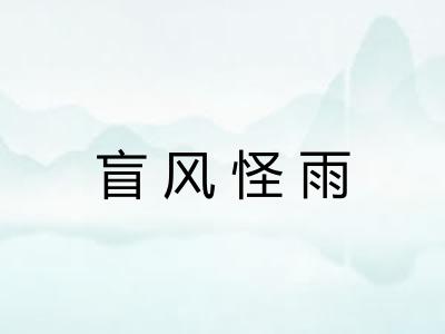 盲风怪雨