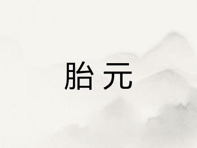胎元