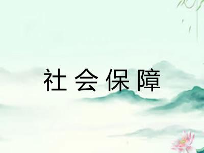 社会保障