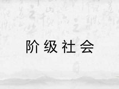 阶级社会
