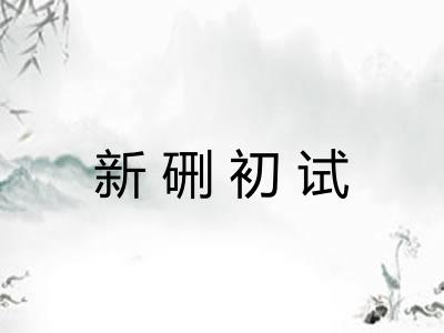 新硎初试