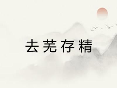 去芜存精