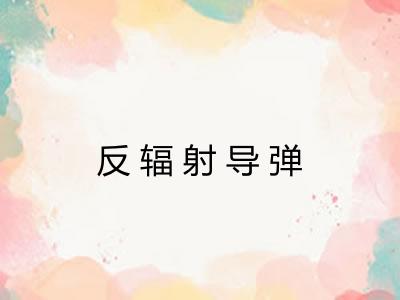 反辐射导弹