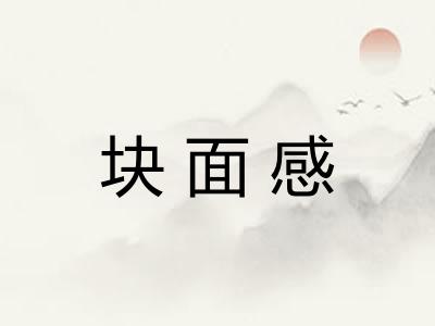 块面感