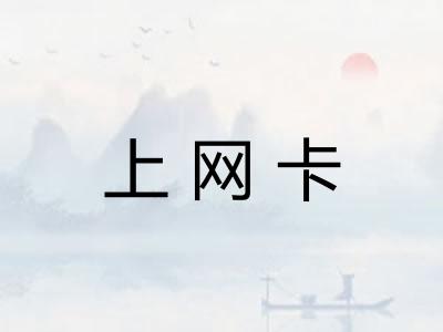 上网卡