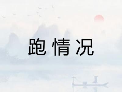 跑情况