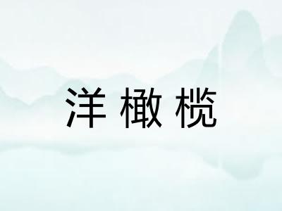 洋橄榄