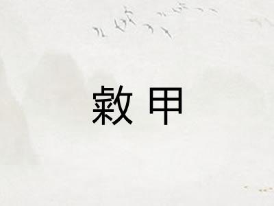 敹甲