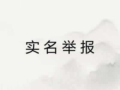 实名举报