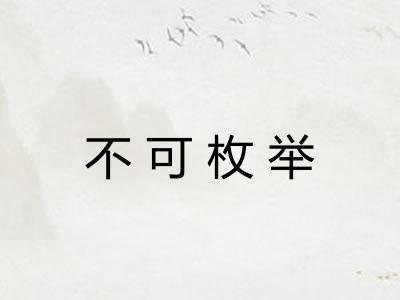 不可枚举