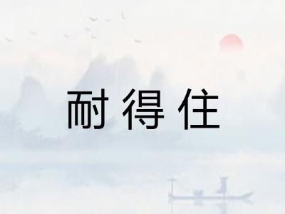 耐得住