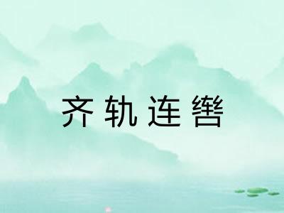 齐轨连辔