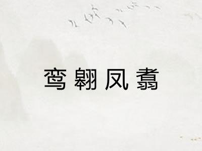 鸾翱凤翥