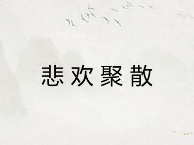 悲欢聚散