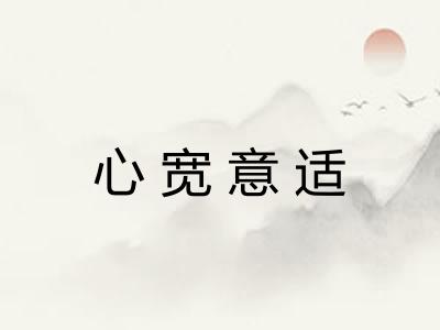心宽意适