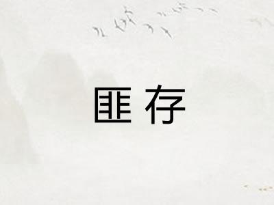 匪存