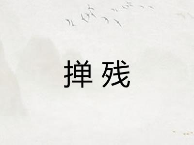掸残