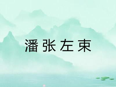 潘张左束