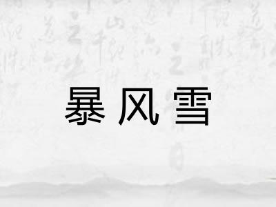 暴风雪