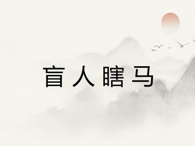 盲人瞎马