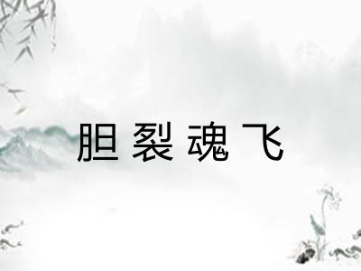 胆裂魂飞