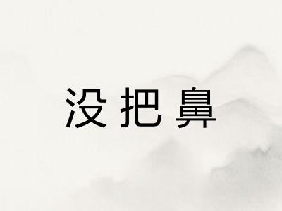 没把鼻