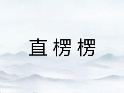 直楞楞