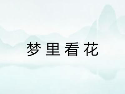 梦里看花
