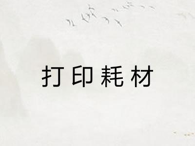 打印耗材