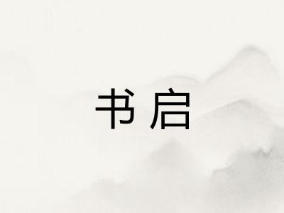 书启