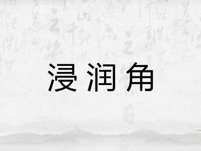 浸润角