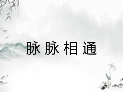 脉脉相通