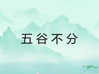 五谷不分