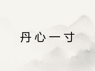 丹心一寸