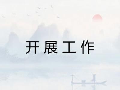 开展工作