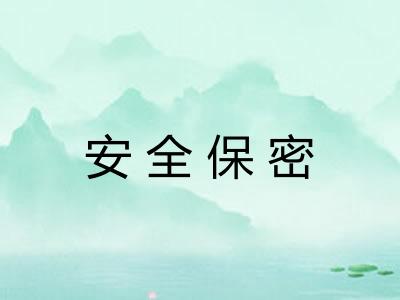 安全保密