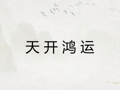 天开鸿运
