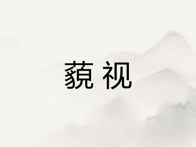 藐视