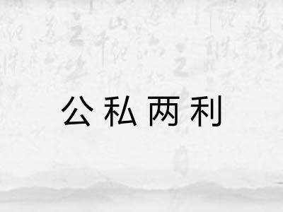 公私两利
