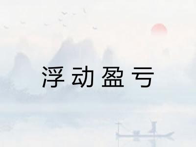 浮动盈亏