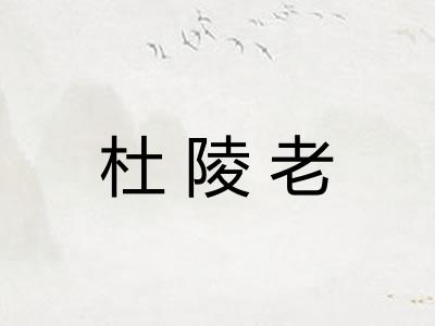 杜陵老