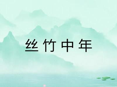 丝竹中年
