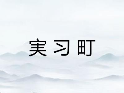 実习町
