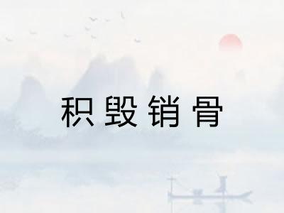 积毁销骨