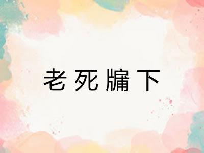 老死牖下