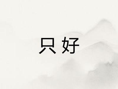 只好