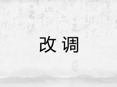 改调